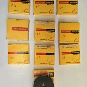 Kodak Vintage Film Boxes in Yellow and Black
